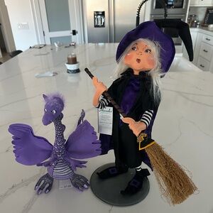 Annalee 311720 12 in Purple Dragon and 311218 17 in Purple Witch NWT (2 pcs)